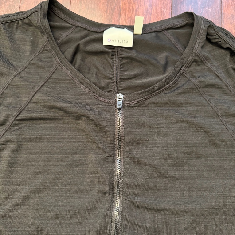 Athleta Women's Pacifica UPF Long Sleeve Size 2X XXL Pullover 1/2 Zip Black Gym - Picture 4 of 10